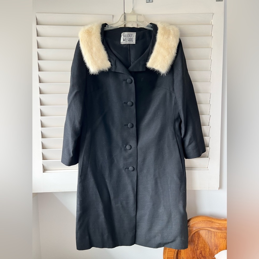 Vintage Bullocks Wilshire Black Coat